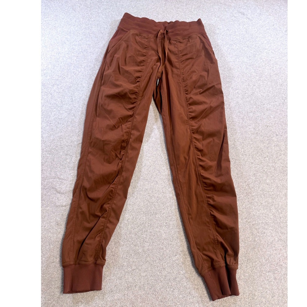 Lululemon Beyond The Studio Jogger Womens 4 Terracotta Brown Ruched Active Pants